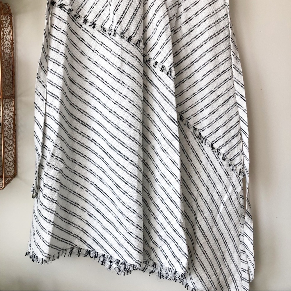 DKNY Cotton Blend Asymmetrical Striped Sleeveless Dress w/ Belt & Pockets Sz 10 - Picture 9 of 15